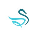 abstract duck letter S logo icon