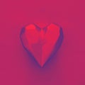 Abstract duotone photo of heart. Top view. Royalty Free Stock Photo