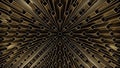 Abstract dynamic animated wave moving structure of colorful columns or blocks. Design. 3D motion background of a radial Royalty Free Stock Photo