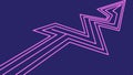 Abstract Dynamic Arrow Pointing Upwards, Progress, vector design Generative AI Royalty Free Stock Photo