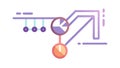 Abstract Dynamic Connection, Data Flow and Network Integration, vector design Generative AI Royalty Free Stock Photo