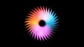 Abstract dynamic 3D pattern of circles with nice multicolored shape, 3d render Royalty Free Stock Photo
