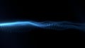 Abstract Dynamic digital particle wave patterns with glowing light effect, abstract background , technology and business Royalty Free Stock Photo