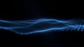 Abstract Dynamic digital particle wave patterns with glowing light effect, abstract background , technology and business Royalty Free Stock Photo