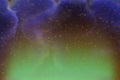 Abstract dynamic fantasy blue space and stars colorful background with sparks and clouds Royalty Free Stock Photo