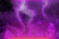 Abstract dynamic fantasy purple fire and smoke colorful background with sparks and fume