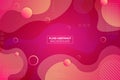 Abstract Dynamic Fluid Soft Gradient Pink and Orange Background with Geometric Shape