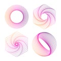 Abstract dynamic geometric shapes collection.