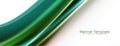 Abstract dynamic green wave style banner design