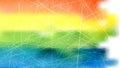 Abstract Dynamic Irregular Lines Pastel Rainbow Background Vector Illustration