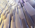 Abstract dynamic metal block background. 3d render illustration.