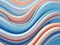 Abstract dynamic smooth flowing waves in pastel blue and peach Royalty Free Stock Photo