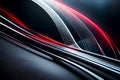 Abstract dynamic waves and shining red line. Royalty Free Stock Photo