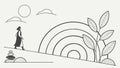 Abstract Dynamic Wavy Lines, Modern Flowing Design, vector design Generative AI Royalty Free Stock Photo