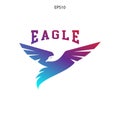 abstract eagle bird fly catch logo