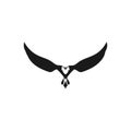 Abstract Eagle fly logo, negative space head eagle fly logo