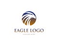 Abstract eagle or hawk head mascot logo design. Royalty Free Stock Photo