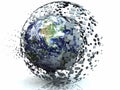 Abstract Earth Internet 3D Sphere