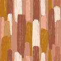 Abstract Earth Tone Brush Strokes Pattern - Modern Artistic Background. Royalty Free Stock Photo