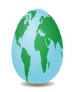 Abstract Easter egg as globe