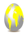 Abstract Easter egg as globe