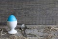 Abstract easter egg on vintage wooden table Royalty Free Stock Photo
