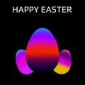 Abstract Easter eggs of colorful gradient on white background Royalty Free Stock Photo