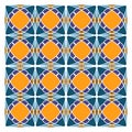 Abstract Eastern colorful mosaic geometric square seamless pattern