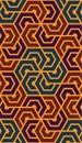 Abstract Eastern Hexagons Pattern