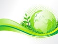 Abstract eco background with globe Royalty Free Stock Photo