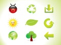 Abstract eco icon set Royalty Free Stock Photo