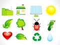 Abstract eco icon set Royalty Free Stock Photo