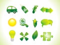 Abstract eco icons Royalty Free Stock Photo