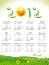 Abstract eco leaf calender