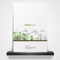 Abstract Eco theme flyer template