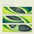 Abstract ecology design for banners set