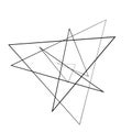 Abstract edgy, geometric line art. Angular random, chaotic lines. Spiky. tapered chaotic art