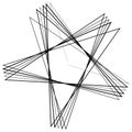 Abstract edgy, geometric line art. Angular random, chaotic lines. Spiky. tapered chaotic art