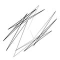 Abstract edgy, geometric line art. Angular random, chaotic lines. Spiky. tapered chaotic art