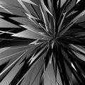 Abstract edgy, geometric vector art, monochrome angular illustration with random, chaotic overlapping shapes. Rough, harsh Royalty Free Stock Photo