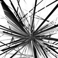 Abstract edgy, geometric vector art, monochrome angular illustration with random, chaotic overlapping shapes. Rough, harsh Royalty Free Stock Photo