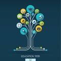 Abstract education background. Growth tree concept