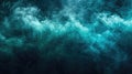 Green and Blue Smoke Cloud on Black - Abstract Horror Backdrop with Mysterious Texture for Design and Spooky Themes Royalty Free Stock Photo