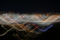 Abstract effect Wellington city urban bright night lights across city with wave and color pattern conveying nature of city life Royalty Free Stock Photo