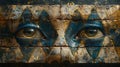 Abstract Egyptian background featuring iconic hieroglyphs, pyramids, and ancient motifs in a modern interpretation