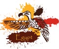 Abstract egyptian bird symbol