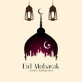 Abstract Eid Mubarak Islamic religious background