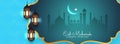 Abstract Eid Mubarak religious banner design Royalty Free Stock Photo