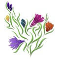 Floral Design - Flower Pattern Digital Illustration