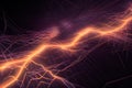 abstract electrical background. energetic discharge of lightning. Generative AI Royalty Free Stock Photo